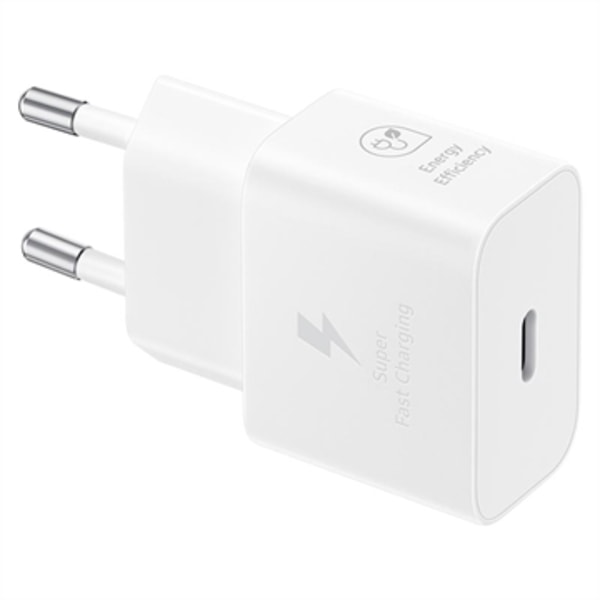 Samsung USB-C Strömadapter med Kabel EP-T2510XWEGEU - 25W - Vit Vit