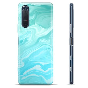 Sony Xperia 5 II TPU-Skal - Blå Marmor Blå