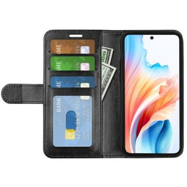 Oppo A79/A2 Plånboksfodral med Magnetstängning - Svart Svart