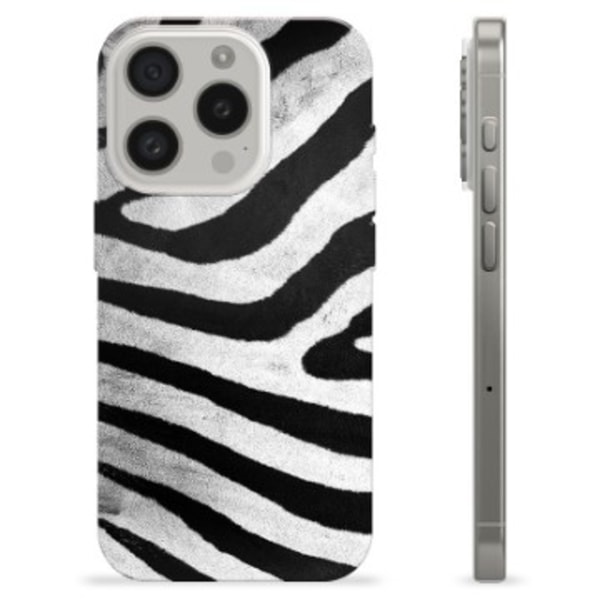iPhone 15 Pro TPU-Skal - Zebra Animerad