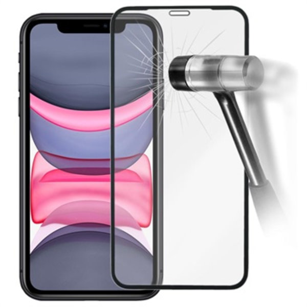 Prio 3D iPhone XR / iPhone 11 Härdat Glas Skärmskydd - Svart Svart
