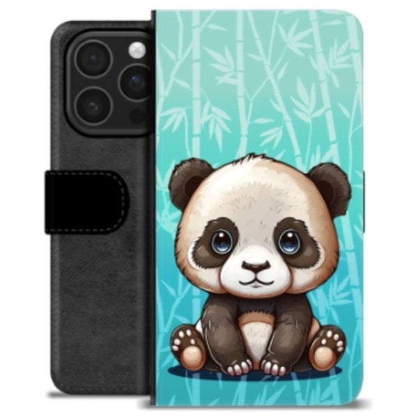 iPhone 16 Pro Premium Plånboksfodral - Panda Animerad