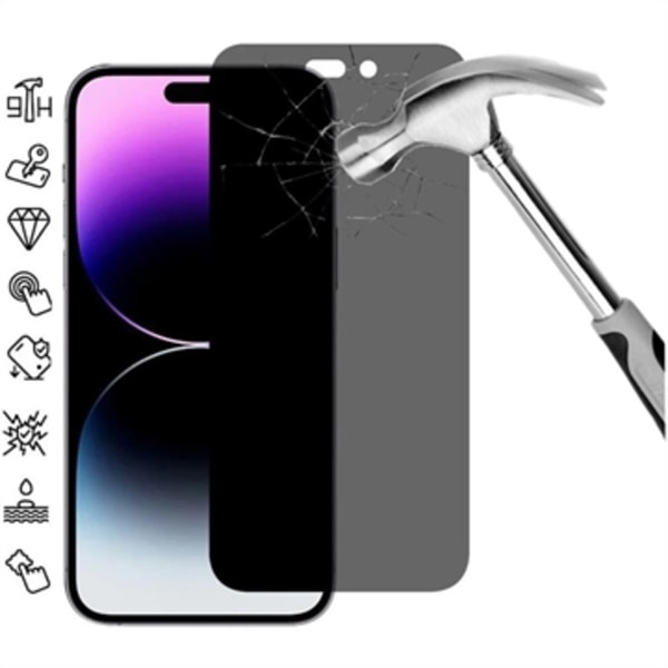 iPhone 16 Privacy Härdat Glas Skärmskydd Genomskinlig