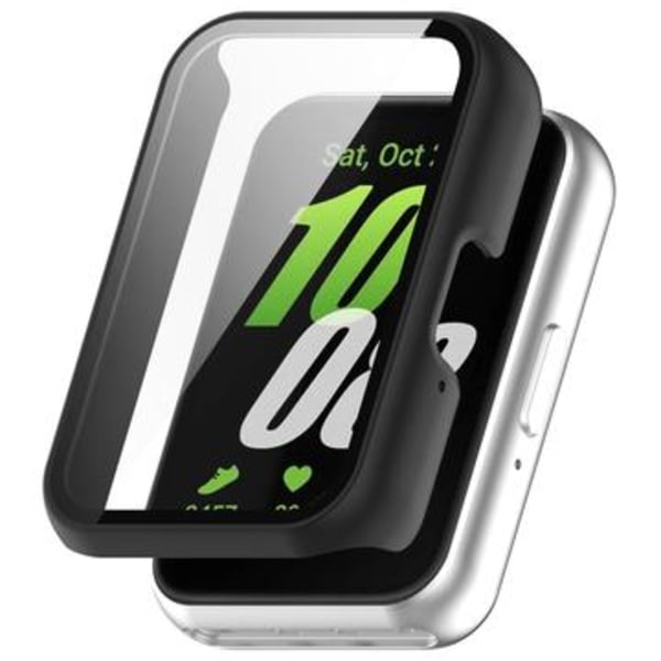 Samsung Galaxy Fit3 Plastskal med Härdat Glas Skärmskydd -... Svart