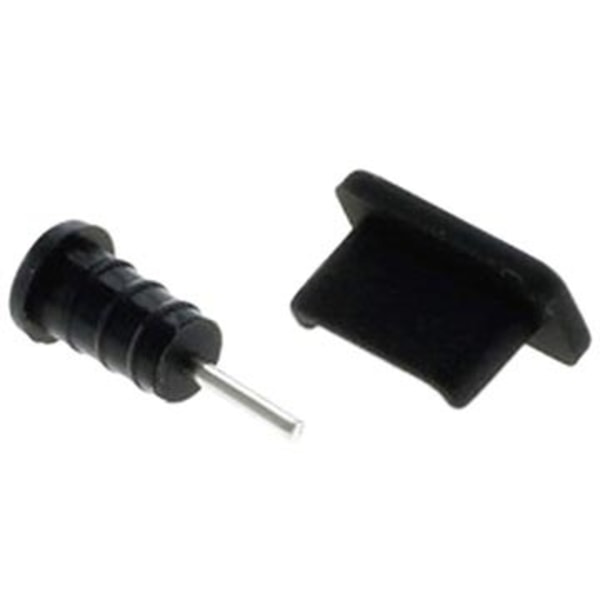 OTB Anti-Damm Plugg Set - USB 3.1 Type-C, 3.5mm Port - Svart Svart