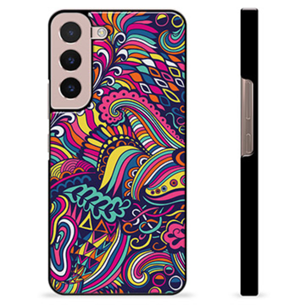 Samsung Galaxy S22 5G Skyddsskal - Abstrakta Blommor Animerad
