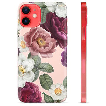 iPhone 12 mini TPU-Skal - Romantiska Blommor Animerad