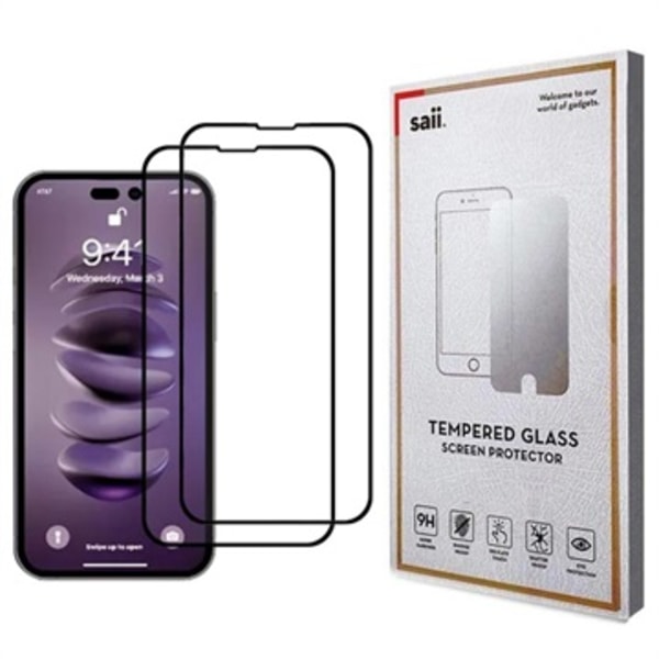 Saii 3D Premium iPhone 14 Plus/13 Pro Max Härdat Glas Skä...