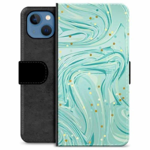 iPhone 13 Premium Plånboksfodral - Grön Mynta Grön