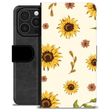 iPhone 16 Pro Premium Plånboksfodral - Solrosor Animerad