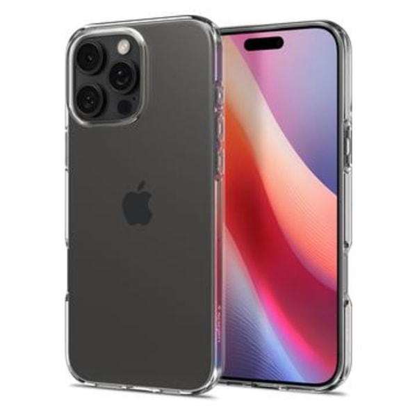 iPhone 16 Pro Spigen Liquid Crystal TPU Skal - Genomskinlig Genomskinlig