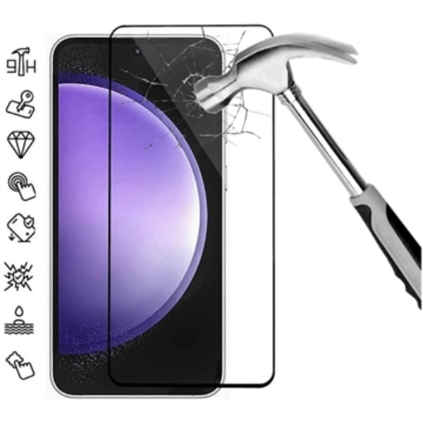 Samsung Galaxy S24 FE Heltäckande Härdat Glas Skärmskydd... Svart