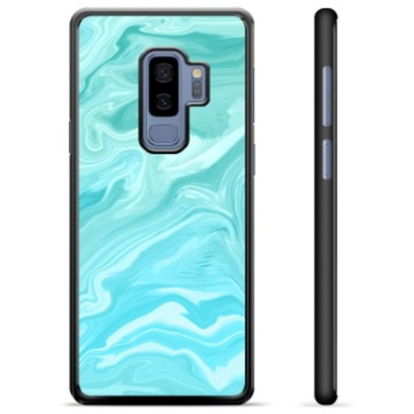 Samsung Galaxy S9+ Skyddsskal - Blå Marmor Blå