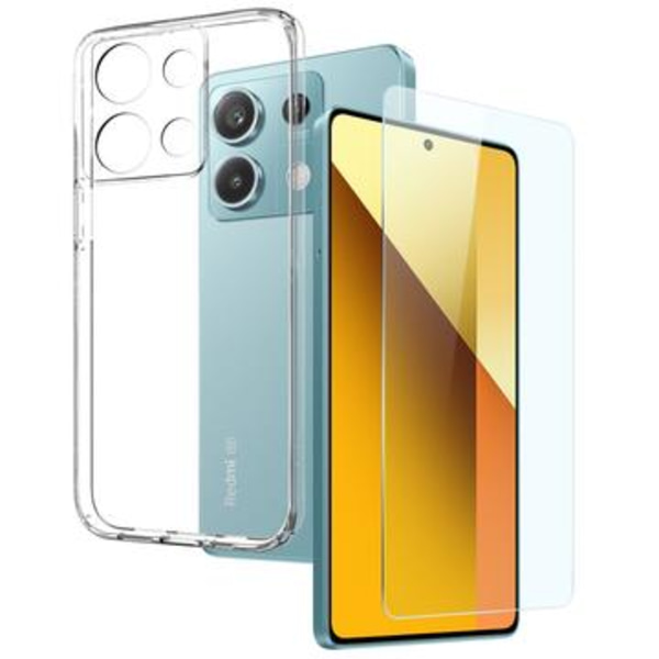 Xiaomi Redmi Note 13 Northjo 2-i-1 Skyddsset - Klar Genomskinlig