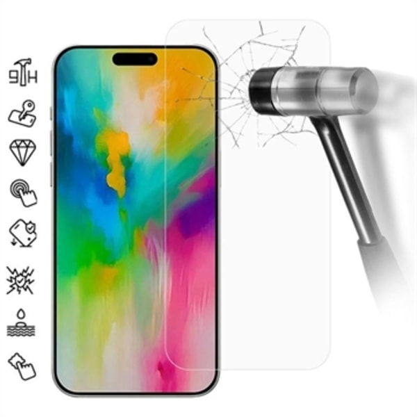 iPhone 16 Pro Härdat Glas Skärmskydd - Case Friendly -... Genomskinlig