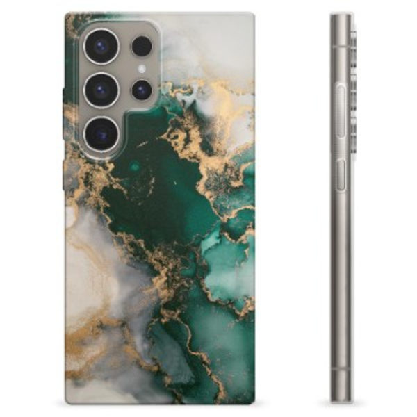 Samsung Galaxy S24 Ultra TPU-Skal - Jade Marmor Färgrik