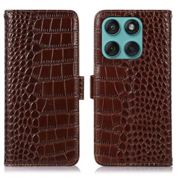 Motorola Edge 60 Fusion Crocodile Serie Läder Plå... Brun
