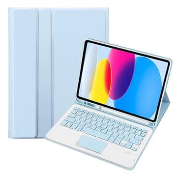 iPad 2022/2025 Fodral med Bluetooth-tangentbord - Ljusblå Blå