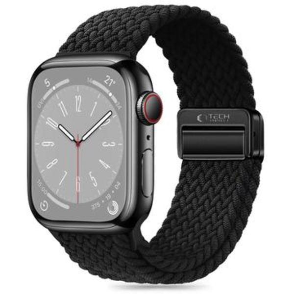 Apple Watch Series 10/9/8/7/6/SE Tech-Protect NylonMag... Svart