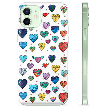 iPhone 12 TPU-Skal - Hjärter Animerad