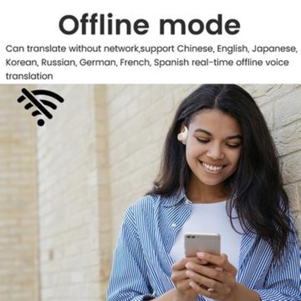 B66 Smart Bluetooth-översättare Öronsnäckor Översättare... Svart