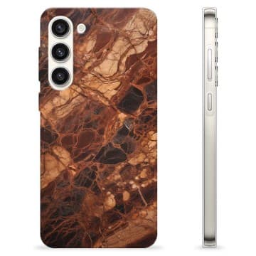 Samsung Galaxy S23+ 5G TPU-Skal - Bärnstenmarmor Brun