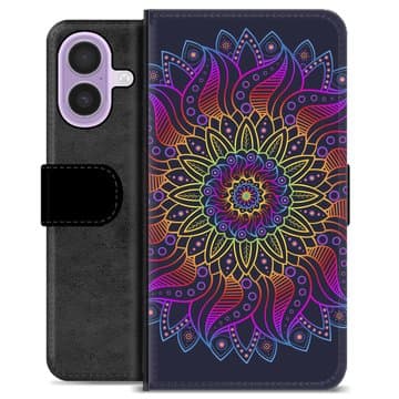 iPhone 17 Premium Plånboksfodral - Färgrik Mandala Animerad