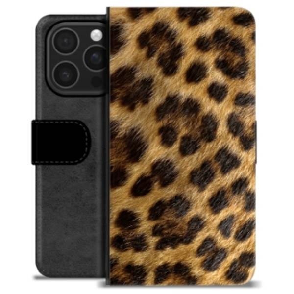 iPhone 16 Pro Premium Plånboksfodral - Leopard Animerad