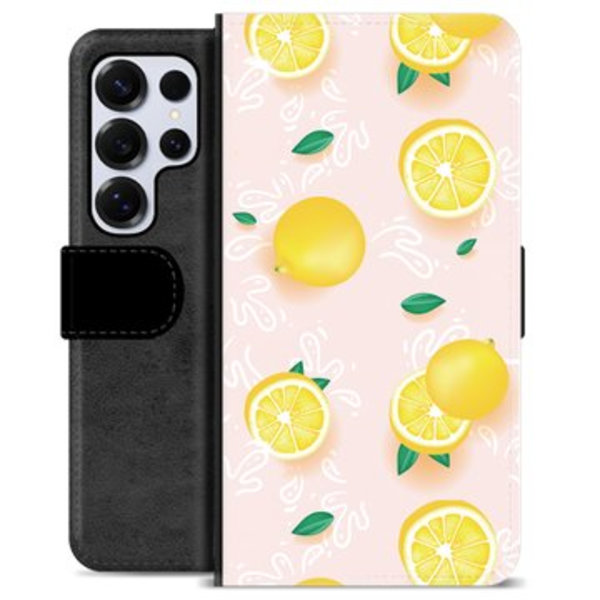 Samsung Galaxy S25 Ultra Premium Plånboksfodral - Citronmö... Animerad