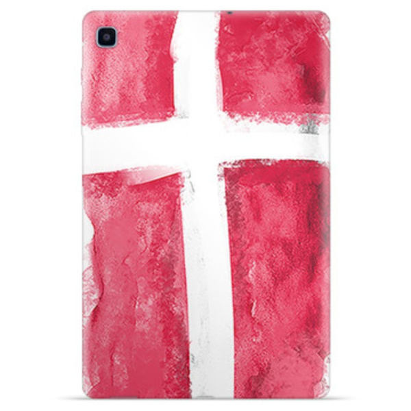 Samsung Galaxy Tab S6 Lite TPU-skal - Dansk Flagga Animerad