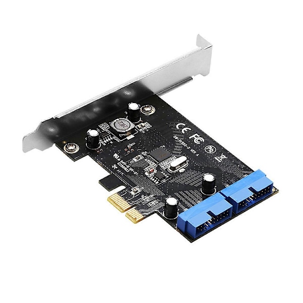 PCI Express USB 3.0 19-nastainen laajennuskortti PCIE 1X - 2 porttia USB 3 19-nastainen adapteri sisäinen USB3 20Pi (W)