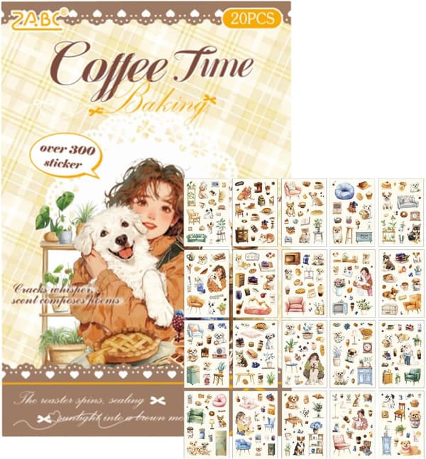Scrapbooking-klistremerker, vanntette scrapbooking-rekvisita (W)