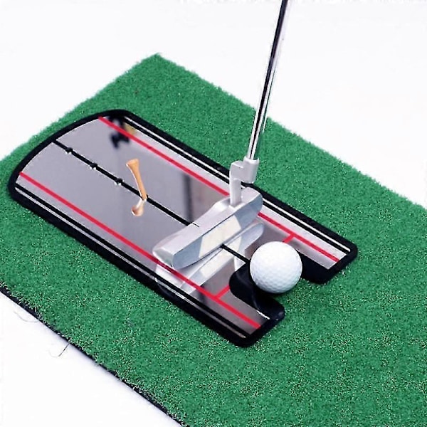 Golf Putting Eyeline Alignment Spejl Træningshjælp Putter Swing Træner Øvelse (W)