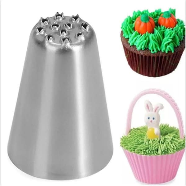 Sæt med 3 sprøjtedyser i rustfrit stål til cupcakes, kager, småkager, bryllupper og andre kommercielle lejligheder (W)