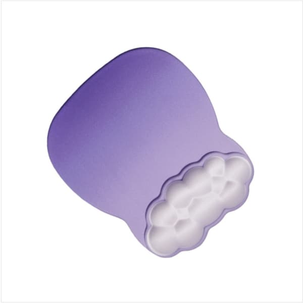 Ergonomisk transparent musmatta i silikon med handledsstöd, lila, standardstorlek