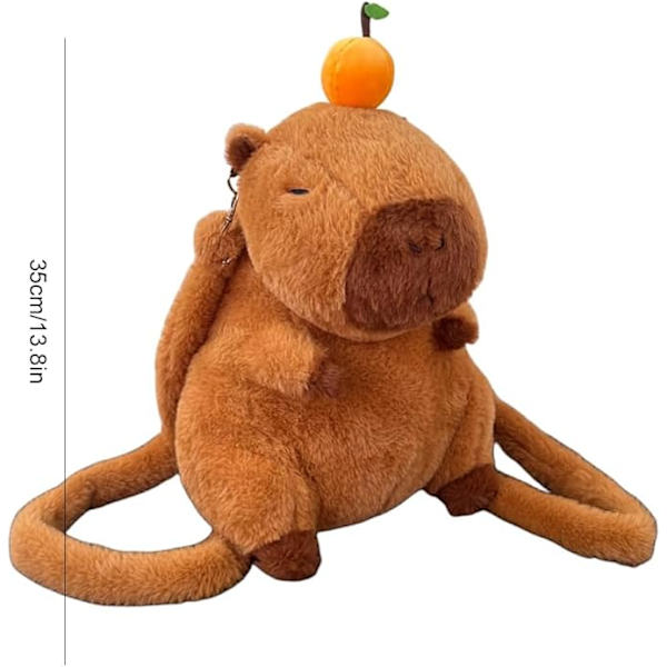 Kawaii Plys Rygsæk Stor Kapacitet Mini Knap Taske med Lynlås til Pigers Gaver (W)