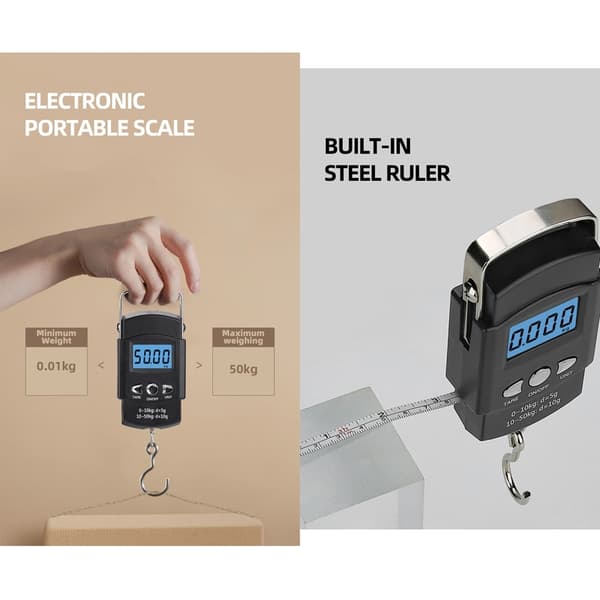 Fiskvåg 0-50kg med måttband