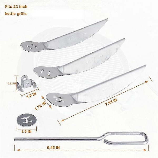 Weber 22-tommers One-Touch askerensesystem, passer Master-Touch/Performer/Original Series griller (FMY) (W)