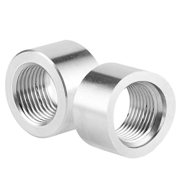 2 Stk. Ilt Sensor Propper Rustfrit Stål SS304 M18 x 1.5 Hun Gevind med Rille O2 Ilt Sensor Tilbehør (W)