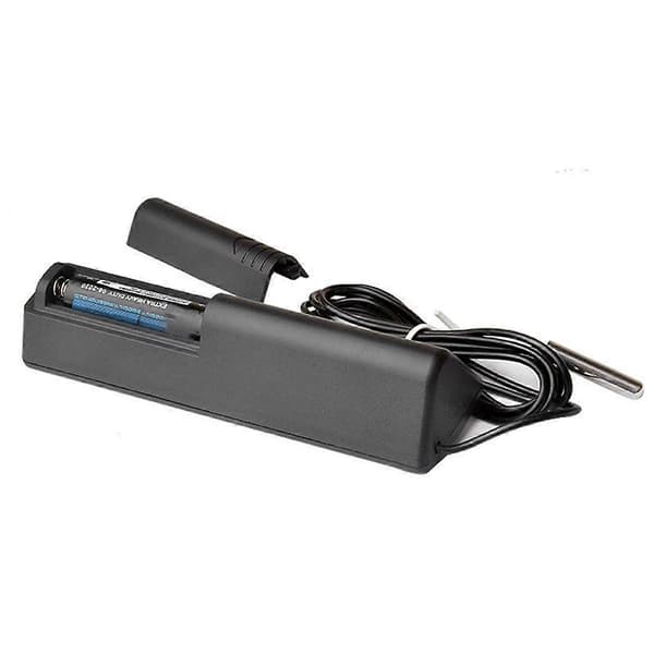 -1 Bil Termometer LCD Display C/F Ur Temperatur Sensor Controller Indendørs Udendørs Termostat med Probe (Fww) Black