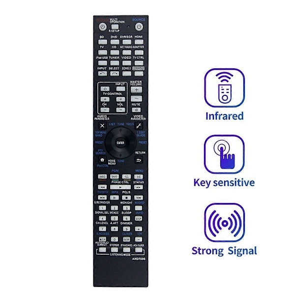 Korvaava AXD7596 kaukosäädin Pioneer AXD7725 VSX-72TXV (W) -malleille