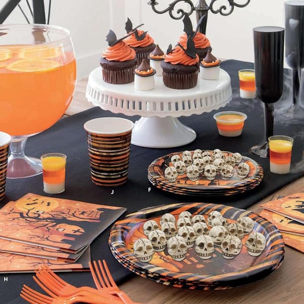 Små Halloween-spøkeleker i harpiks formet som hodeskaller (20 stk), egnet som tilbehør til rollespill (W)