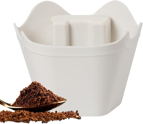 Multifunktionel non-stick beholder til opsamling af kaffegrums. Til opbevaring, komprimering og opsamling af kaffegrums. (W)