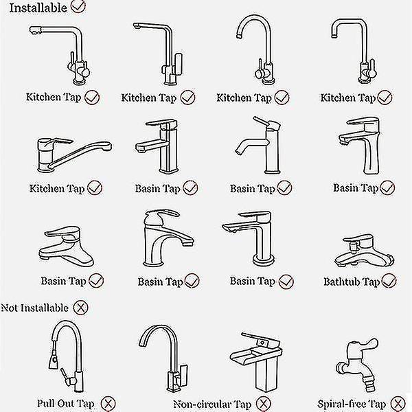 Bryter kranadapter vask splitter ventil vannkran kobling for toalett bidet dusj kjøkkentilbehør (W)