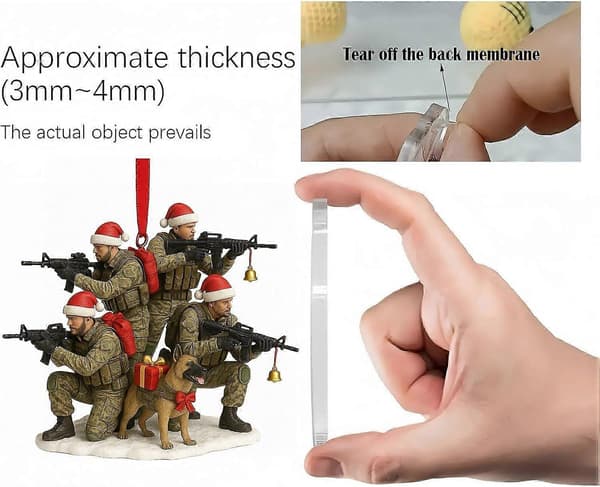 Militär leksaks-adventskalender 2D-akryl 24 dagar med tema armé, flotta och flygvapen