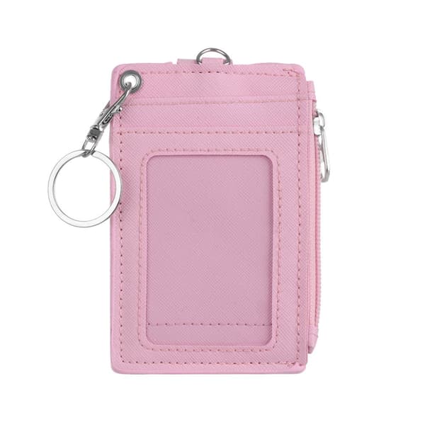 Kortholder med møntpung og nøglering - Pink