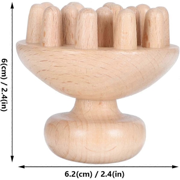 Träterapi Svamp Trä Massager Trä Svamp Terapi Verktyg Maderoterapi Svamp Helkropps Trä Massager Gua Sha Verktyg för Kvinnor Män Lindring (W)