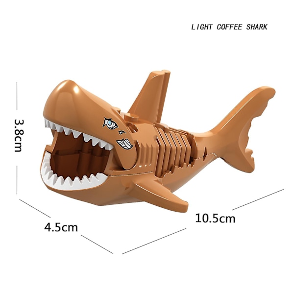 6 st Ghost Shark Byggklossar Actionfigur Leksak Present för Barn