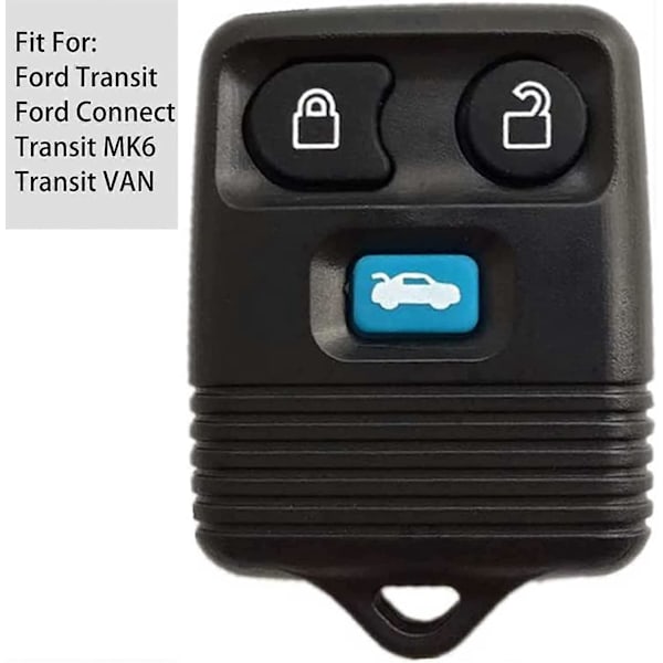 Kelay 3 Knapper Fjernbetjening Nøgle Fob Cover Etui Kompatibel til Ford Transit MK6 Connect Auto Bil Nøgle Udskiftning (1 stk.) (W)