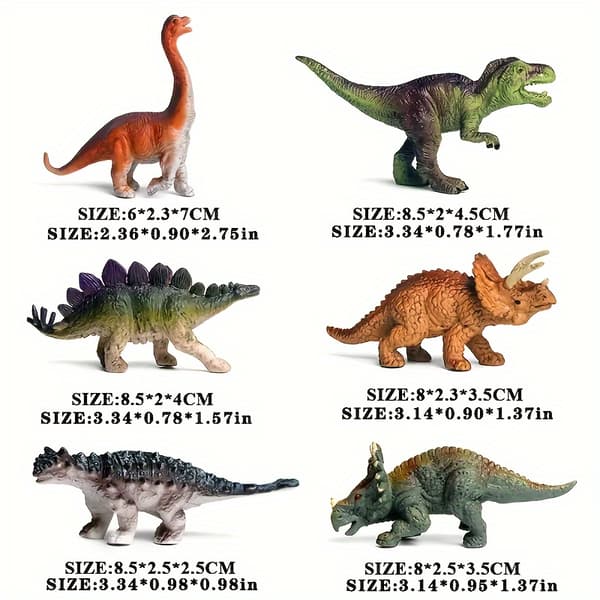 Mini dinosaurusfiguurisetti 6 kpl